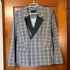 Anthropologie plaid blazer